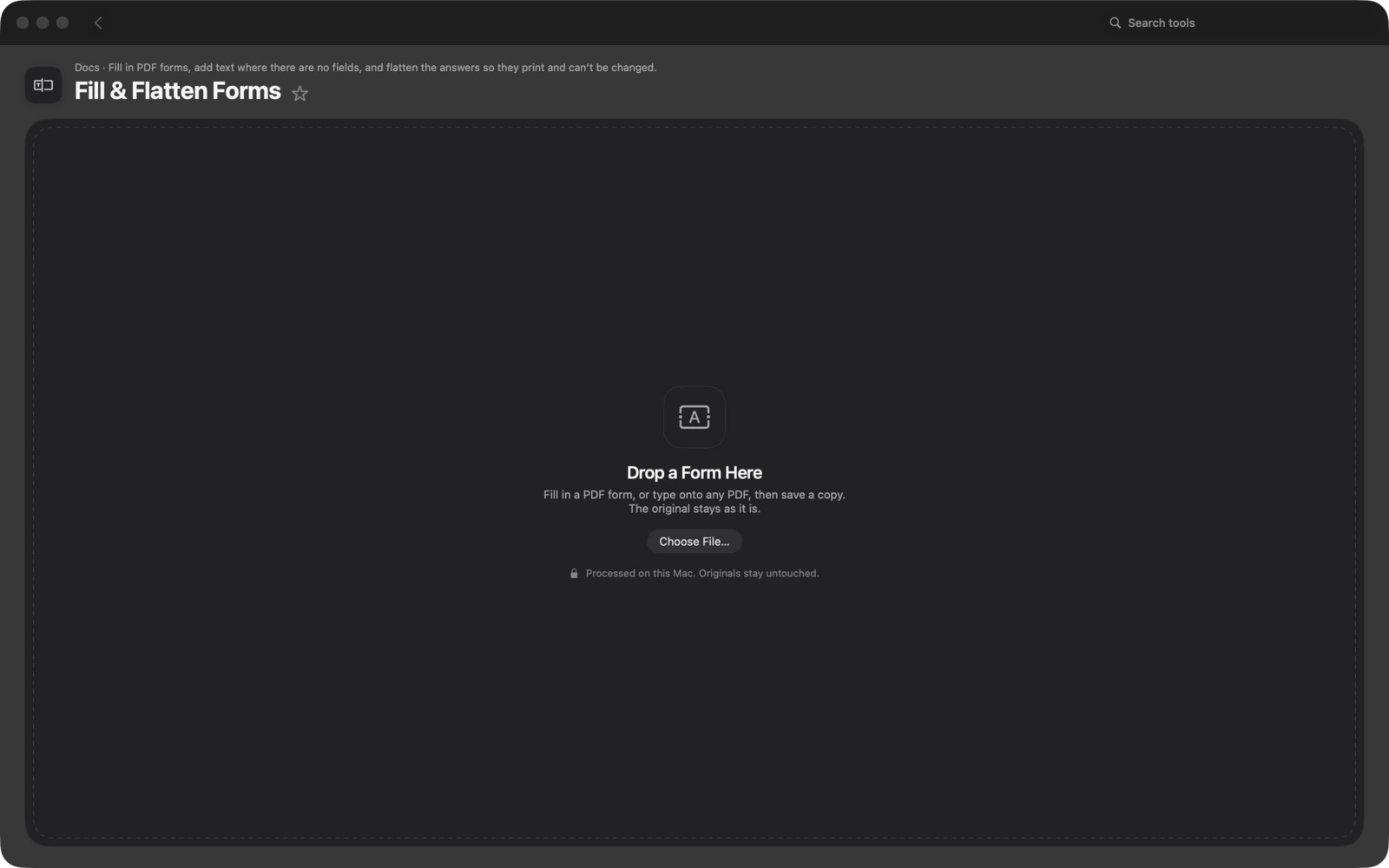 Mac용 Toolbox의 양식 채우기 및 병합: PDF 양식을 채우고, 필드가 없는 곳에 텍스트를 추가하고, 답변을 병합하여 프린트되고 변경할 수 없게 합니다.