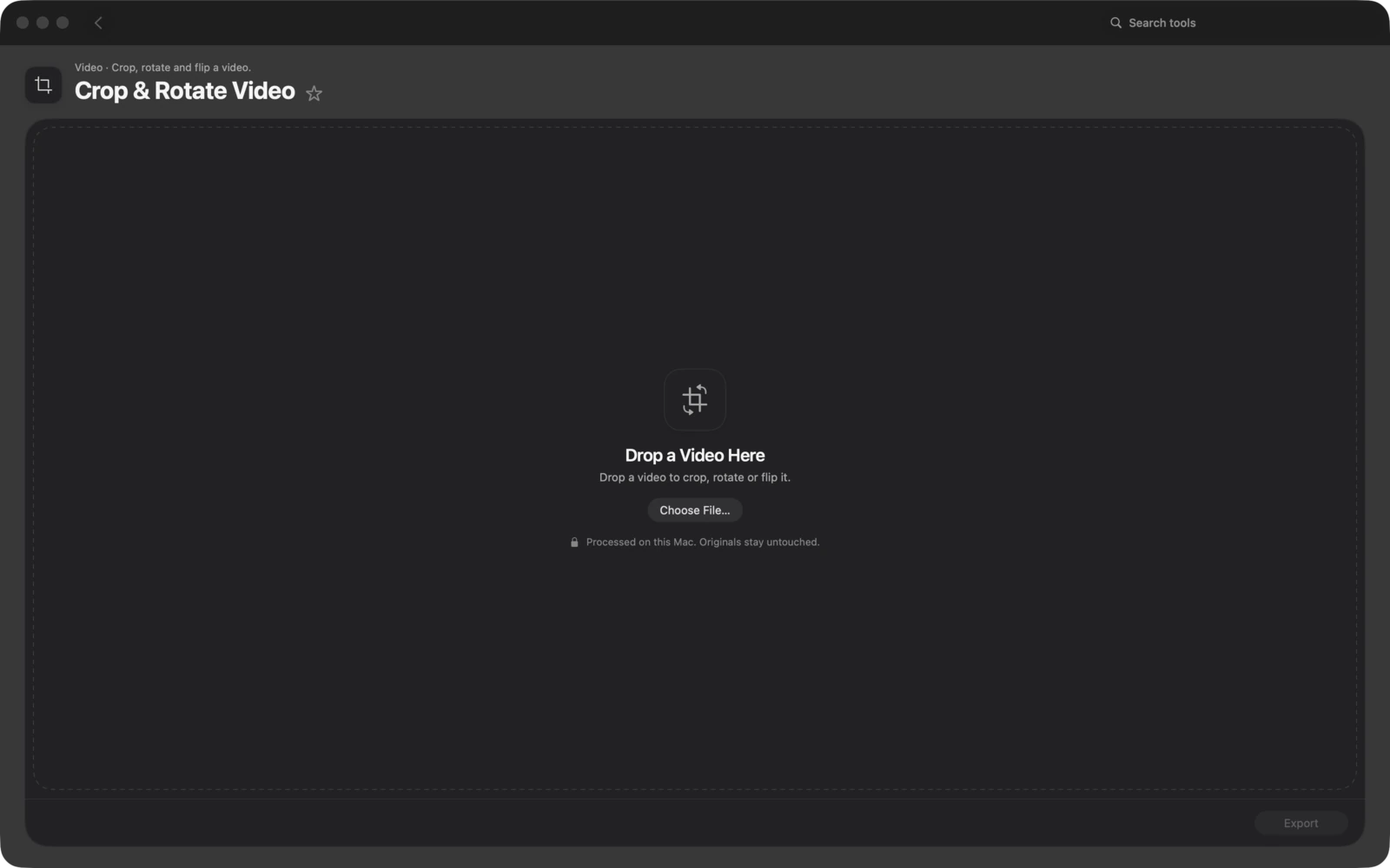 Ritaglia e ruota video in Toolbox per Mac: Ritaglia, ruota e capovolgi un video.